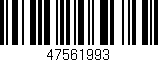 Código de barras (EAN, GTIN, SKU, ISBN): '47561993'