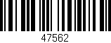 Código de barras (EAN, GTIN, SKU, ISBN): '47562'