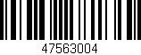 Código de barras (EAN, GTIN, SKU, ISBN): '47563004'