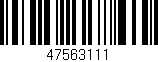 Código de barras (EAN, GTIN, SKU, ISBN): '47563111'