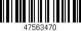 Código de barras (EAN, GTIN, SKU, ISBN): '47563470'