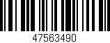 Código de barras (EAN, GTIN, SKU, ISBN): '47563490'