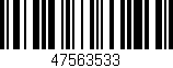 Código de barras (EAN, GTIN, SKU, ISBN): '47563533'