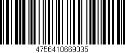 Código de barras (EAN, GTIN, SKU, ISBN): '4756410669035'
