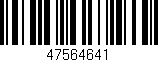 Código de barras (EAN, GTIN, SKU, ISBN): '47564641'