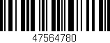 Código de barras (EAN, GTIN, SKU, ISBN): '47564780'