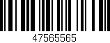 Código de barras (EAN, GTIN, SKU, ISBN): '47565565'