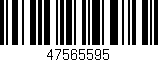 Código de barras (EAN, GTIN, SKU, ISBN): '47565595'