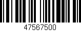 Código de barras (EAN, GTIN, SKU, ISBN): '47567500'