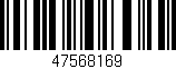 Código de barras (EAN, GTIN, SKU, ISBN): '47568169'
