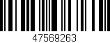 Código de barras (EAN, GTIN, SKU, ISBN): '47569263'