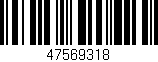Código de barras (EAN, GTIN, SKU, ISBN): '47569318'