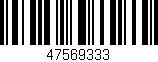 Código de barras (EAN, GTIN, SKU, ISBN): '47569333'