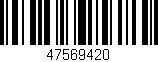 Código de barras (EAN, GTIN, SKU, ISBN): '47569420'