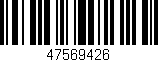 Código de barras (EAN, GTIN, SKU, ISBN): '47569426'