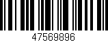 Código de barras (EAN, GTIN, SKU, ISBN): '47569896'