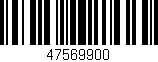 Código de barras (EAN, GTIN, SKU, ISBN): '47569900'