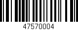Código de barras (EAN, GTIN, SKU, ISBN): '47570004'