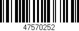 Código de barras (EAN, GTIN, SKU, ISBN): '47570252'