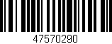Código de barras (EAN, GTIN, SKU, ISBN): '47570290'
