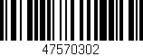Código de barras (EAN, GTIN, SKU, ISBN): '47570302'
