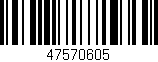 Código de barras (EAN, GTIN, SKU, ISBN): '47570605'