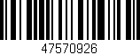 Código de barras (EAN, GTIN, SKU, ISBN): '47570926'