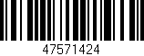 Código de barras (EAN, GTIN, SKU, ISBN): '47571424'