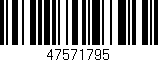 Código de barras (EAN, GTIN, SKU, ISBN): '47571795'