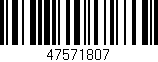 Código de barras (EAN, GTIN, SKU, ISBN): '47571807'