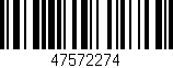 Código de barras (EAN, GTIN, SKU, ISBN): '47572274'