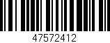 Código de barras (EAN, GTIN, SKU, ISBN): '47572412'