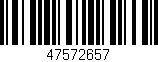 Código de barras (EAN, GTIN, SKU, ISBN): '47572657'