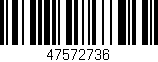 Código de barras (EAN, GTIN, SKU, ISBN): '47572736'