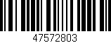Código de barras (EAN, GTIN, SKU, ISBN): '47572803'
