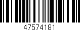 Código de barras (EAN, GTIN, SKU, ISBN): '47574181'