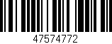 Código de barras (EAN, GTIN, SKU, ISBN): '47574772'