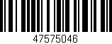 Código de barras (EAN, GTIN, SKU, ISBN): '47575046'