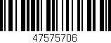 Código de barras (EAN, GTIN, SKU, ISBN): '47575706'