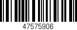 Código de barras (EAN, GTIN, SKU, ISBN): '47575906'