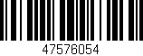Código de barras (EAN, GTIN, SKU, ISBN): '47576054'