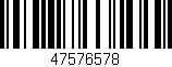 Código de barras (EAN, GTIN, SKU, ISBN): '47576578'