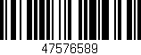 Código de barras (EAN, GTIN, SKU, ISBN): '47576589'