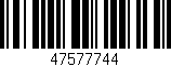 Código de barras (EAN, GTIN, SKU, ISBN): '47577744'