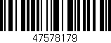 Código de barras (EAN, GTIN, SKU, ISBN): '47578179'