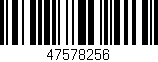 Código de barras (EAN, GTIN, SKU, ISBN): '47578256'