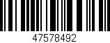 Código de barras (EAN, GTIN, SKU, ISBN): '47578492'