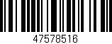 Código de barras (EAN, GTIN, SKU, ISBN): '47578516'
