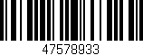 Código de barras (EAN, GTIN, SKU, ISBN): '47578933'