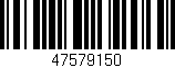 Código de barras (EAN, GTIN, SKU, ISBN): '47579150'